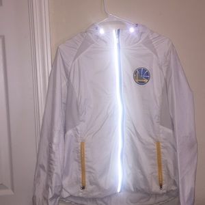 Warriors White Windbreaker